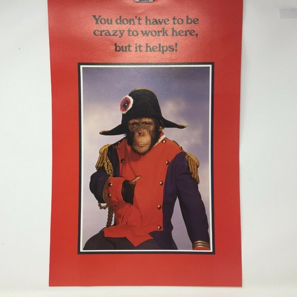 Chimpanzee Napoleon Don't Have To Be Crazy Poster - Picture 1 of 4